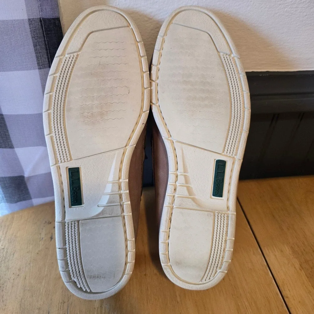 L.L.Bean Camp Mocs Men's Size 10 D River Rock Leather Boat Shoes NWT